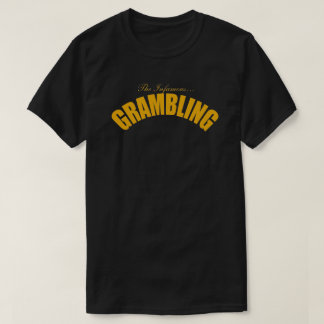 悪名高いGRAMBLINGロゴT型金ゴールド Tシャツ