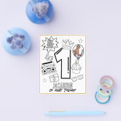 悪名高いONEヒップホップ1stバースデーカラーリングページ チラシ (シングル)