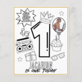 悪名高いONEヒップホップ1stバースデーカラーリングページ チラシ (正面)