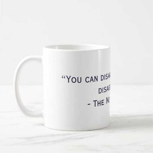 悪名高いRBGの不愉快な引用文のマグ コーヒーマグカップ (左)