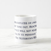 悪名高いRBGの引用文のマグ コーヒーマグカップ (中央)