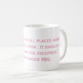 悪名高いRBGの引用文のマグ コーヒーマグカップ (正面右)