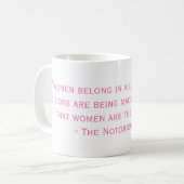 悪名高いRBGの引用文のマグ コーヒーマグカップ (正面左)