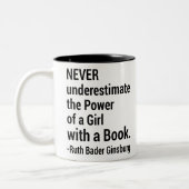 悪名高いRBGギフトルスバダーギンズバーグ引用文 ツートーンマグカップ (左)