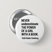 悪名高いRBGギフトルスバダーギンズバーグ引用文 缶バッジ (正面&裏面)