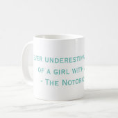 悪名高いRBGネバーサプライズ引用文 コーヒーマグカップ (正面左)