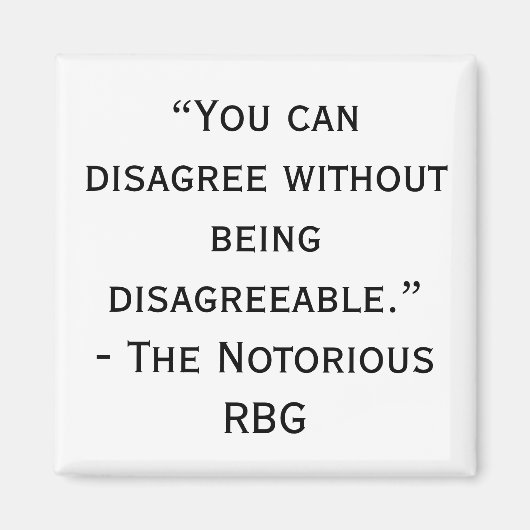 悪名高いRBG不同意引用文磁石 マグネット (正面)