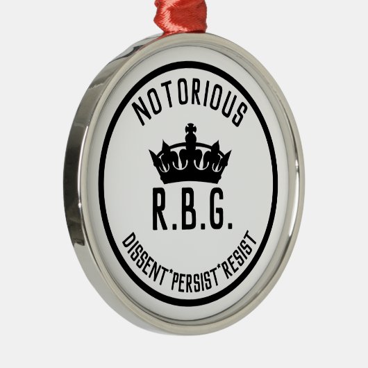 悪名高いRBG反対が根強い抵抗 メタルオーナメント (右)