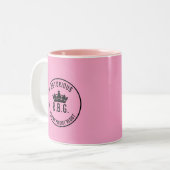 悪名高いRBG反対派が耐え抜くピンク ツートーンマグカップ (正面左)