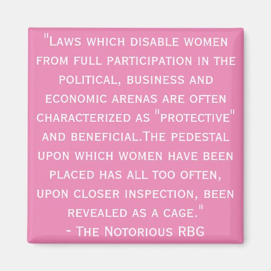 悪名高いRBG引用文磁石 マグネット (正面)