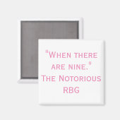 悪名高いRBG引用文9磁石がある場合 マグネット (正面/裏面)