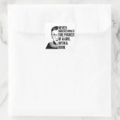 悪名高いRBG,本を持つ少女を決して過小評価しない スクエアシール (バッグ)