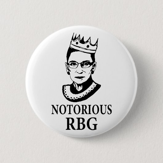 悪名高いRBG BLACK – ルスバダーギンズバーグ 缶バッジ (正面)