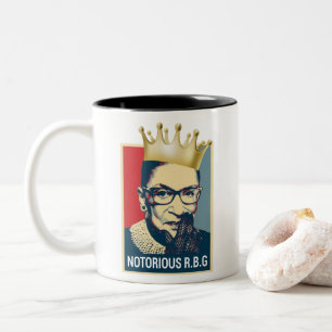 悪名高いRbg、Ruth Bader、Ginsburg自由主義の氏おもしろい ツートーンマグカップ