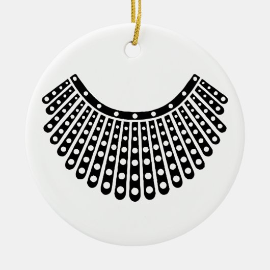 悪名高いRBG、Ruth Bader Ginsburg、RBGカラー セラミックオーナメント (正面)