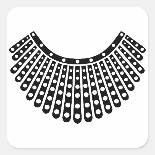 悪名高いRBG、Ruth Bader Ginsburg、RBG Collar スクエアシール (正面)