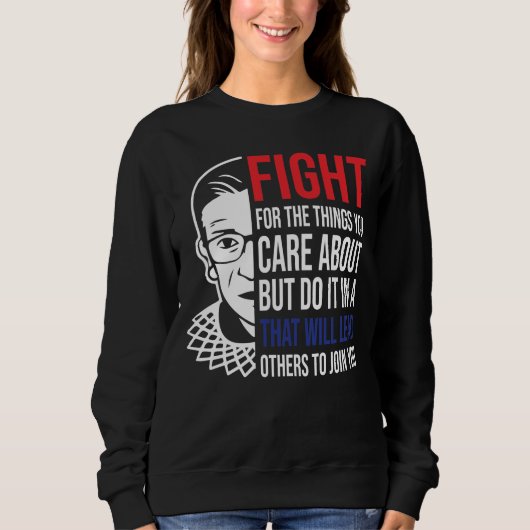 悪名高いRBG、Womens March Ruth Bader Ginsburg スウェットシャツ (正面)