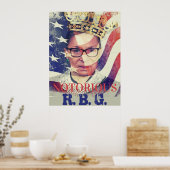 悪名高いRGBルスバッダーギンズバーグフェミニスト自由主義の ポスター (キッチン)