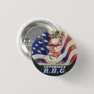 悪名高いRGB Ruth Bader Ginsburgフェミニ自由主義のスト 缶バッジ