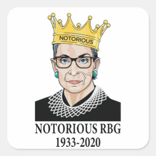悪名高きルース、悪名高いRBG、ルース・バダー・ギンズバーグ スクエアシール