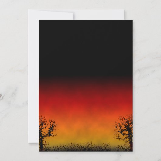 悪夢こうもりハロウィーン招待状(サンセット) 招待状 (裏面)