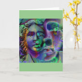 悪夢のラベンダーグリーン カード (黄色い花)