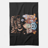 悪夢の前にカボチャのスパイスハロウィーン キッチンタオル (縦)