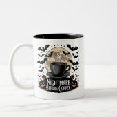 悪夢の前にコーヒ不気味ー秋のコーヒー恋人 ツートーンマグカップ (左)