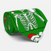 悪夢クリスマススケルトン飲みコーヒースカル ネクタイ (ロール)