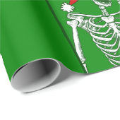 悪夢クリスマススケルトン飲みコーヒースカル ラッピングペーパー (ロールコーナー)