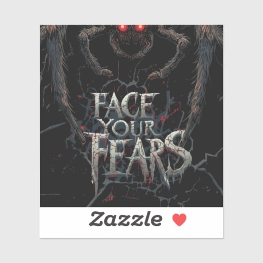 悪夢スパイダー – ダークホラーイラストレーション シール (シート)