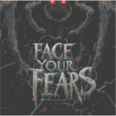 悪夢スパイダー – ダークホラーイラストレーション シール (正面)