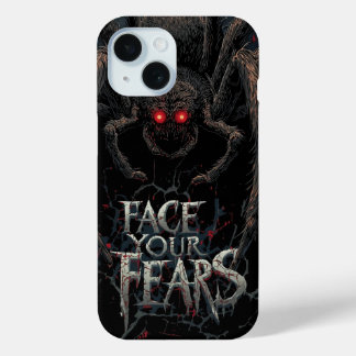 悪夢スパイダー – ダークホラーイラストレーション iPhone 15ケース