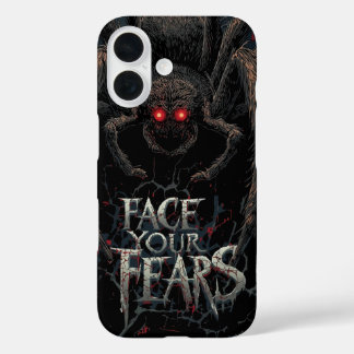 悪夢スパイダー – ダークホラーイラストレーション iPhone 16ケース
