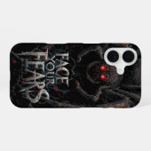 悪夢スパイダー – ダークホラーイラストレーション iPhone 16ケース (裏面横)