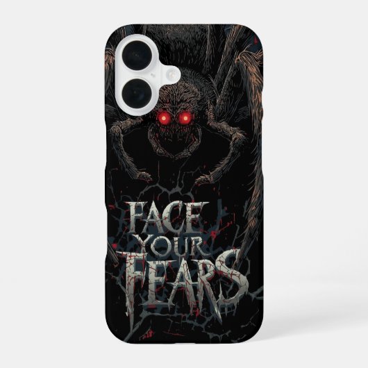 悪夢スパイダー – ダークホラーイラストレーション iPhone 16ケース (裏面)