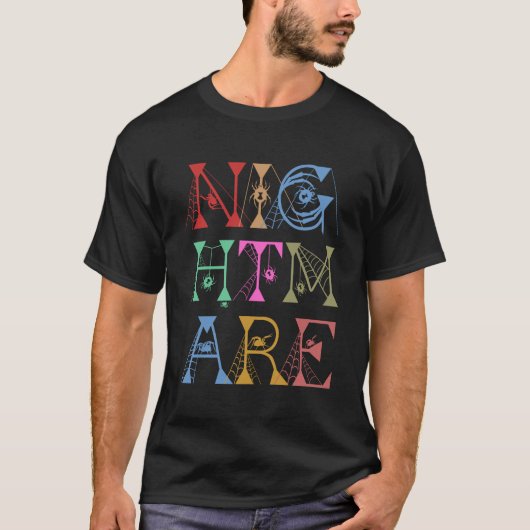 悪夢ハロウィンカラフル文字 Tシャツ (正面)
