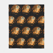 悪夢ハロウィーンカボチャグラフィックへようこそ フリースブランケット (正面)