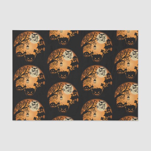 悪夢ハロウィーンカボチャグラフィックへようこそ 薄葉紙 (正面)