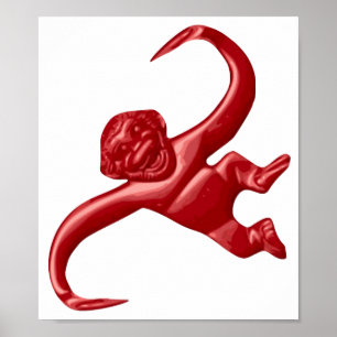 悪夢レトロ玩具モンキー ポスター