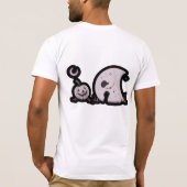 悪夢レルムのホラーTシャツデザイン Tシャツ (裏面)