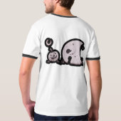 悪夢レルムのホラーTシャツデザイン Tシャツ (裏面フル)