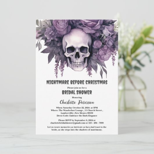 悪夢前クリスマスブライダルシャワー 招待状 (スタンド正面)