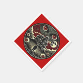 悪夢注視幽霊のよく出るハウスハロウィーン スタンダードカクテルナプキン (角)