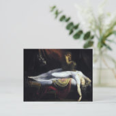 悪夢絵を描ズby John Henry Fuseli ポストカード (スタンド正面)