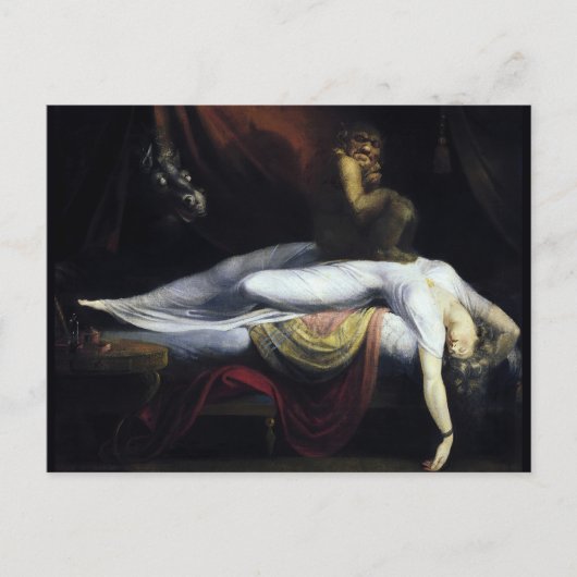 悪夢絵を描ズby John Henry Fuseli ポストカード (正面)