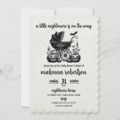 悪夢車用ベビーシャワー 招待状 (正面)