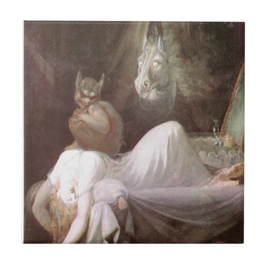 悪夢: ヘンリーFuseli; 第18 c. タイル (正面)