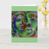 悪夢（緑） ...グリーティングカード カード (黄色い花)