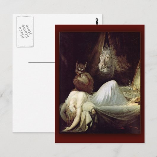 悪夢by Henry Fuseli, 1781 ポストカード (正面/裏面)